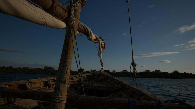 A wooden dhow in Kiwla, Tanzania.