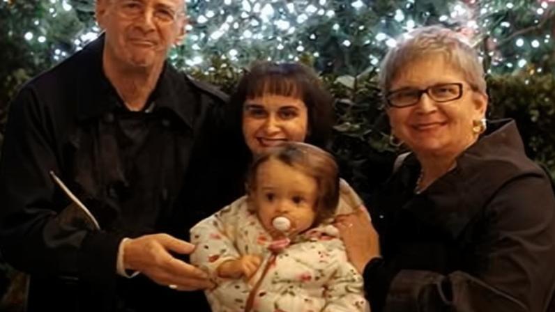 ‘This was going to be my first Christmas as a grandfather’ … Bob with his daughter, granddaughter and wife in Florence.