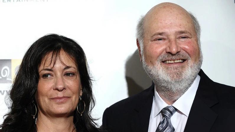 Director Rob Reiner (R) and his wife Michele Singer Reiner pictured in 2010. The couple have been found dead at their home in Los Angeles in what authorities are investigating as a homicide.