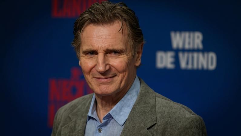 Liam Neeson attends the Berlin premiere of The Naked Gun.