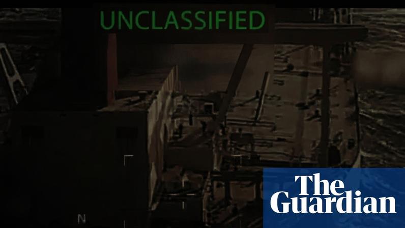 An image posted on US attorney general Pam Bondi's X account, and partially redacted by the source, shows an oil tanker being seized by US forces off the coast of Venezuela.