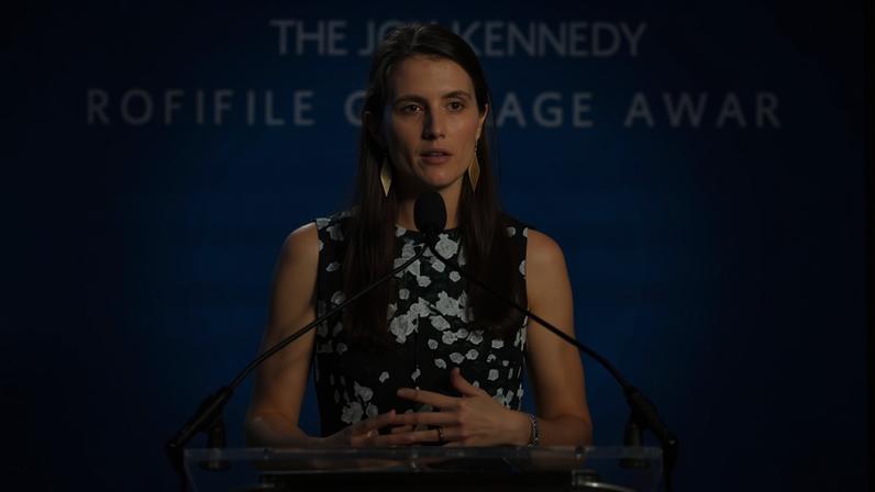Tatiana Schlossberg at the John F Kennedy Library in Boston, Massachusetts, in 2023.