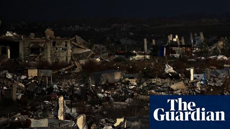 Homes and buildings destroyed by the Israeli military in the Nuseirat refugee camp in the central Gaza Strip, on 13 December 2025.