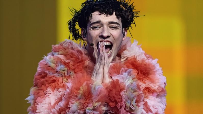 The Swiss singer Nemo celebrates after winning the final of the 68th Eurovision in May 2024.