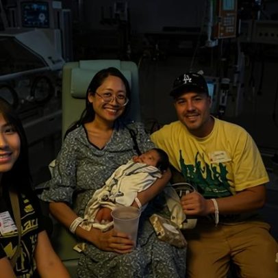 Mãe na Califórnia tem bebê saudável após rara gravidez ectópica