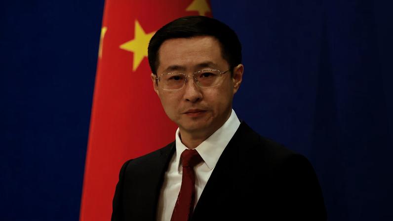Chinese Foreign Ministry spokesperson Lin Jian attends a press conference in Beijing