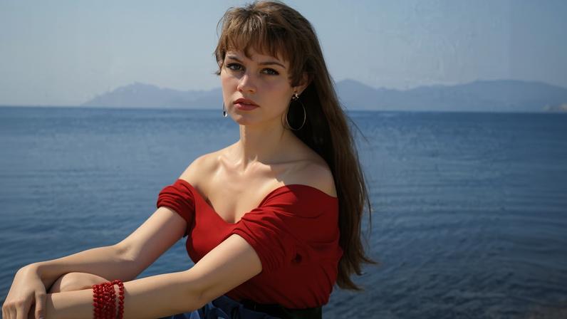 Brigitte Bardot in Cannes in 1953. Her off-the-shoulder tops were considered to be daring for the time.