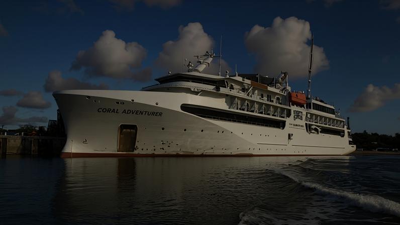 Passengers onboard the Coral Adventurer have given conflicting accounts of their experience, after the cruise ship was grounded on a reef off Papua New Guinea.