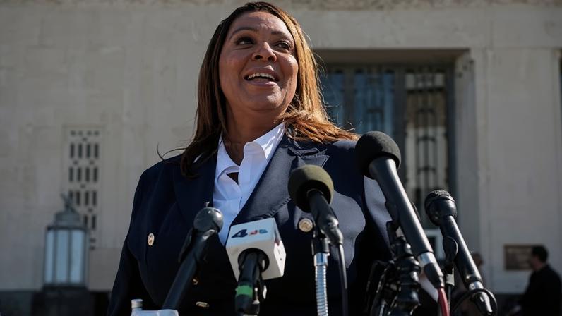 Letitia James in Norfolk, Virginia, on 24 October 2025. Photograph: Jonathan Ernst/Reuters