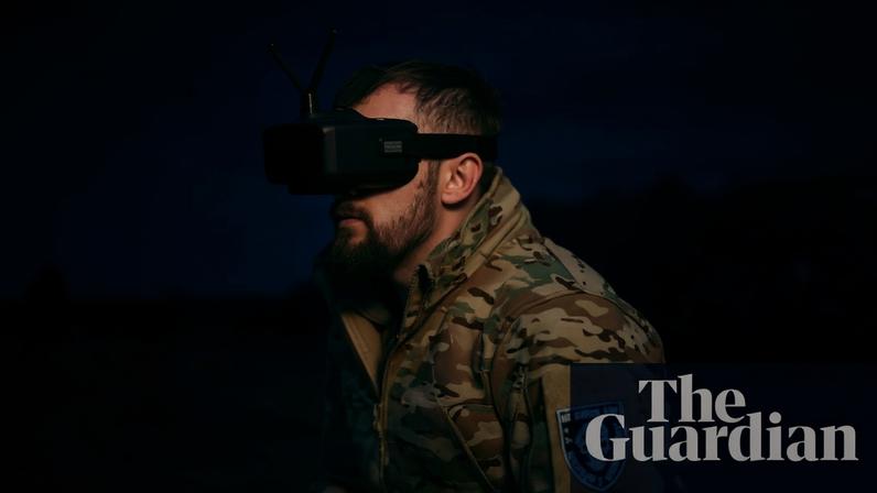 Serhii, 29, training with FPV pilots of the 423rd unmanned systems battalion.