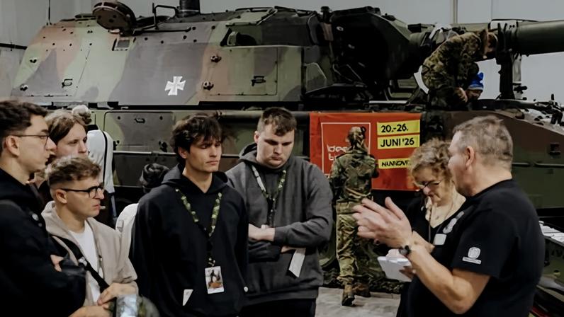 The Bundeswehr recruitment stand at the Essen Motor Show.