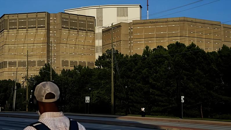 DeKalb county jail in Decatur, Georgia, on 8 September 2020.