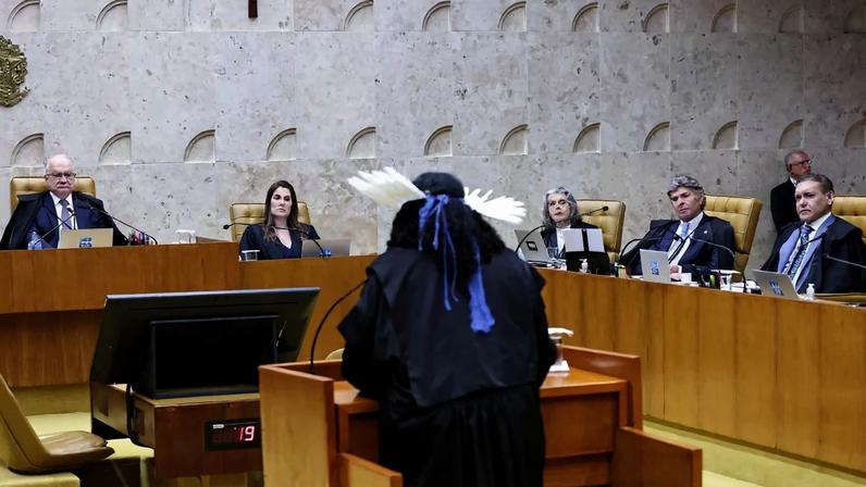 Plenário do Supremo Tribunal Federal durante o julgamento do Marco Temporal. Foto: Antonio Augusto/STF