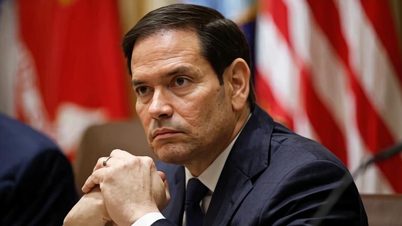 US secretary of state, Marco Rubio, at a meeting at the White House in Washington DC, on 14 October.