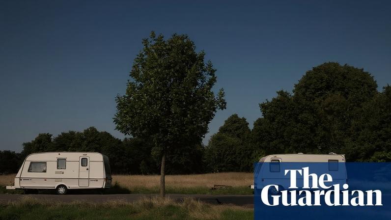 Caravans on the Downs, a wealthy area close to the Clifton suspension bridge, in 2024. Photograph: Karen Robinson/The Observer