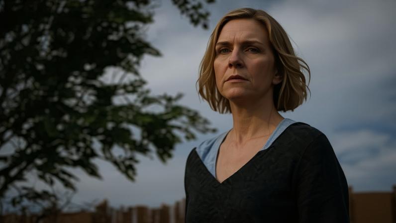 Rhea Seehorn plays the cranky, complex lesbian Carol in Vince Gilligan’s alien apocalypse misery romp, Pluribus.