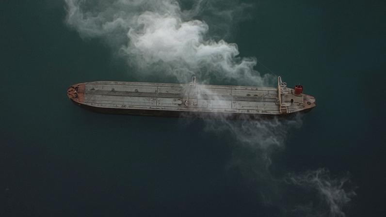 Satellite image shows seized Venezuelan oil tanker near the Galveston, Texas shoreline. China and Russia have expressed support for Venezuela.