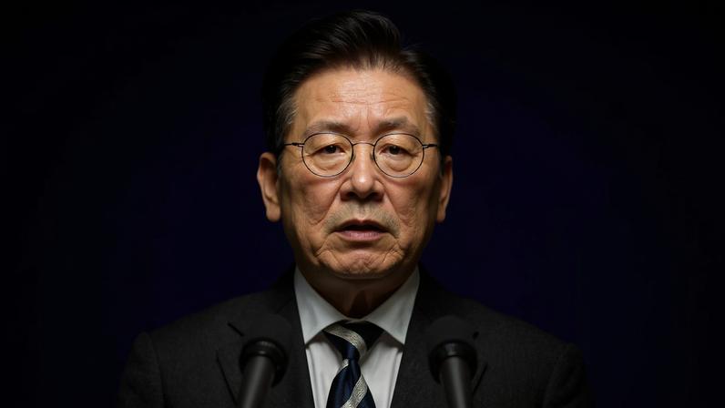 South Korean President Lee Jae Myung speaks during a press conference to mark the first anniversary of the December 3, 2024 martial law declaration by former President Yoon Suk Yeol, at the Blue House in Seoul, South Korea, December 3, 2025. REUTERS/Kim Hong-Ji/File Photo
