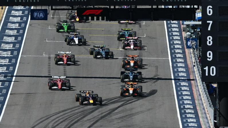 Largada do GP dos EUA de Fórmula 1 (Foto: Ronaldo Schemidt / AFP)