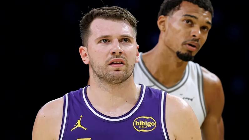Luka Doncic anotou 45 pontos na vitória do Lakers sobre o Utah Jazz, pela NBA (Foto: Alex Goodlett/AFP)