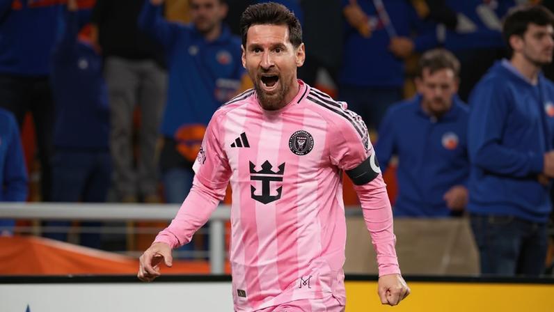 Lionel Messi em ação contra o Cincinnati, pela MLS (Foto: Jeff Dean/AFP)