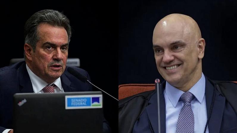 Ciro Nogueira e Alexandre de Moraes. (Foto: Pedro França/Agência Senado; Rosinei Coutinho/STF)