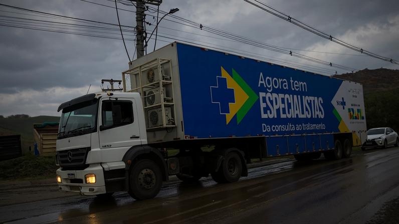 As carretas são equipadas com estrutura completa e equipes multiprofissionais para ampliar o acesso a exames e consultas especializadas. Foto: Walterson Rosa/MS