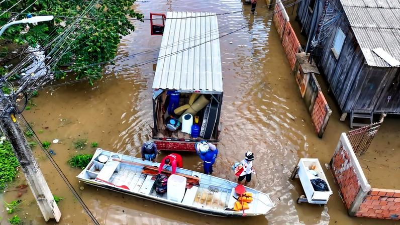 Chuvas causaram inundações em Rio Branco – Foto: Pedro Devani/Secom/Governo do Acre