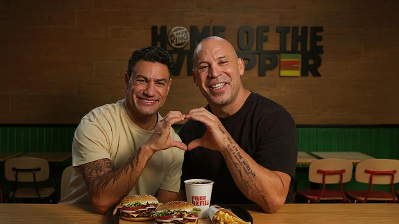 Popó e Wanderlei em comercial (Foto: Divulgação)