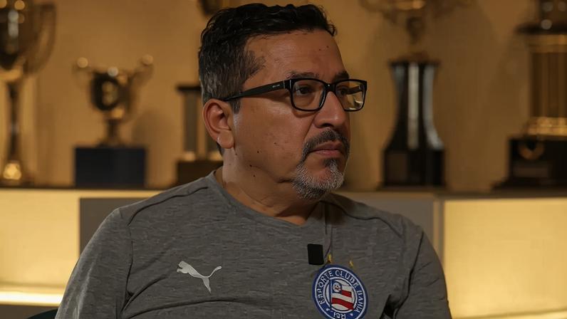 Raul Aguirre em entrevista à TV Bahêa (Foto: reprodução / TV Bahêa)