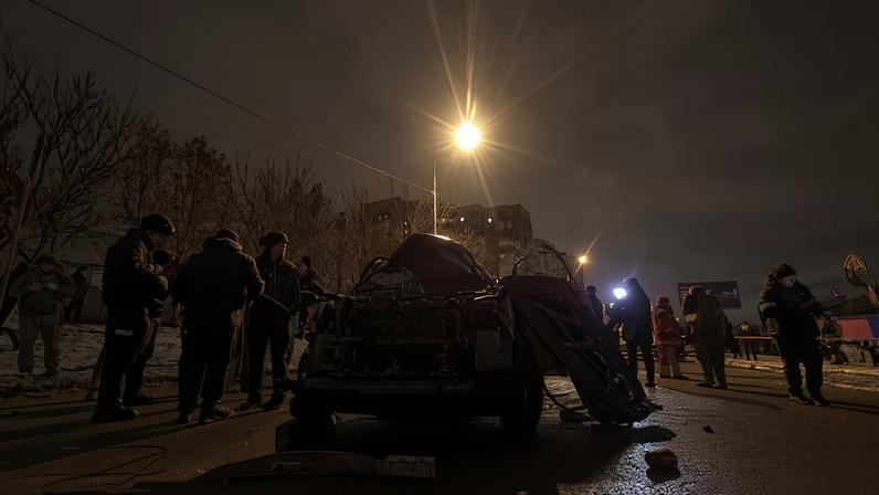 Aftermath of a Russian air strike in Kharkiv