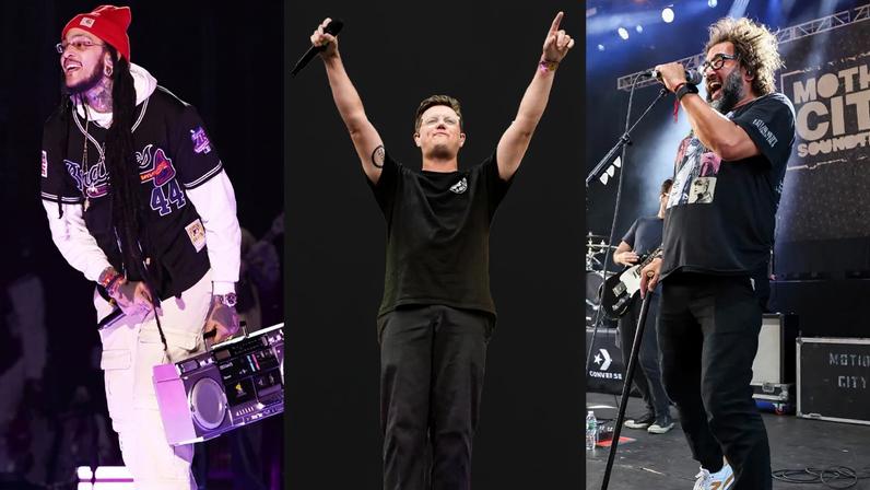 Gym Class Heroes, Cartel, and Motion City Soundtrack perform onstage