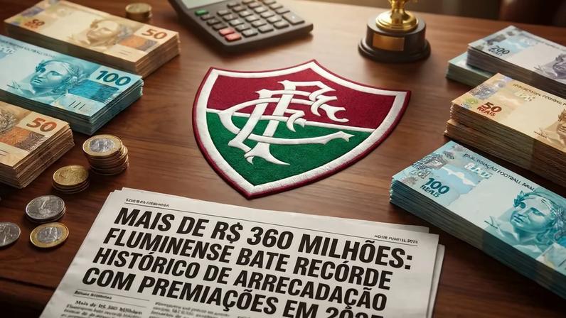 Fluminense tem faturamento recorde de premiações em 2025 (Foto: Arte/ Lance!)