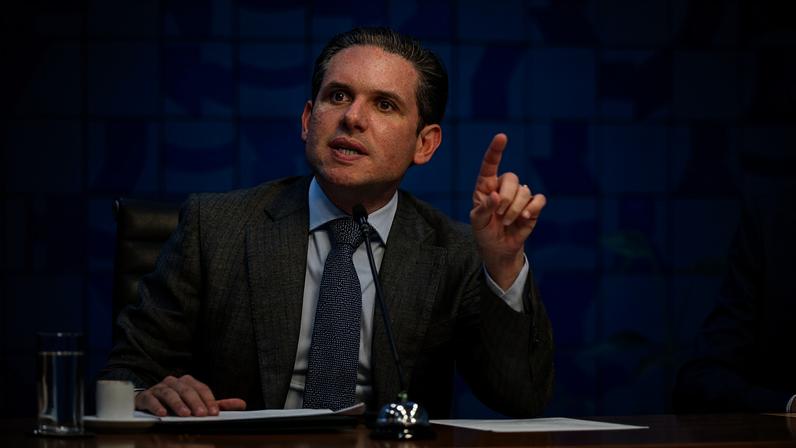 Presidente da Câmara, Hugo Motta, rompeu com os líderes do PT e do PL (Foto: Douglas Gomes / CD Presidência)