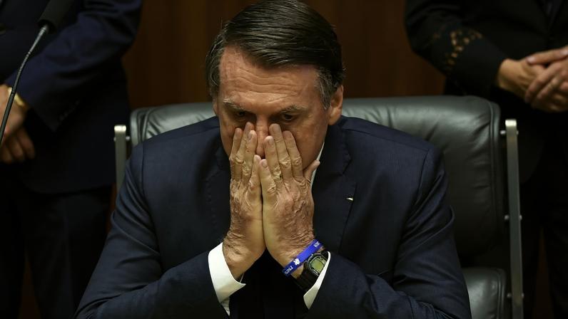 Jair Bolsonaro, ex-presidente condenado e preso pela trama golpista. Foto: Nelson ALMEIDA / AFP