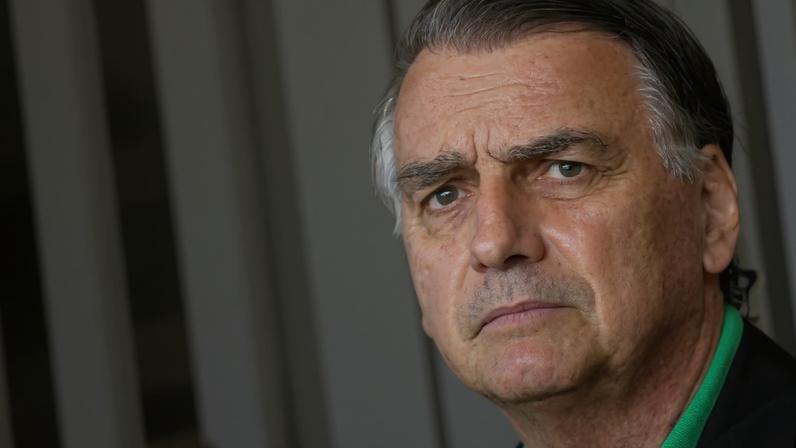 O ex-presidente Jair Bolsonaro, em 17 de julho de 2025. Foto: Mateus Bonomi/AFP