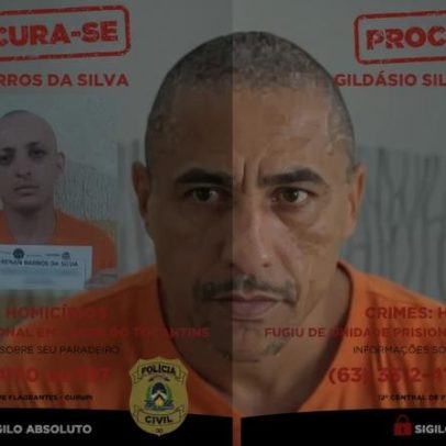 Serial killer foge de segurança máxima e está foragido há 60 horas no TO