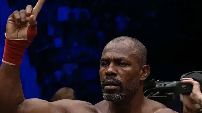 O ex-lutador Gerônimo Mondragon no evento do BKFC (Foto: Reprodução/X)