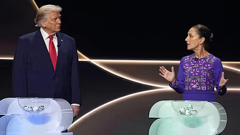 Donald Trump y Claudia Sheinbaum en el Kennedy Center, en Washington, el 5 de diciembre.