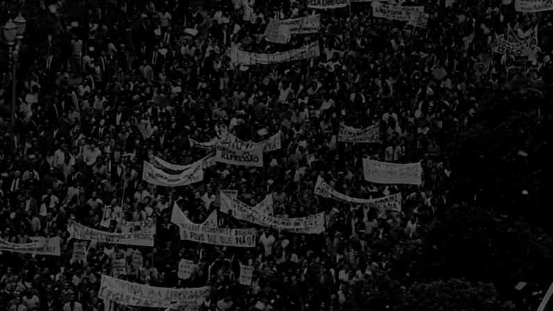 A passeata dos 100 mil, no Rio de Janeiro, foi o início da trajetória de muitos militantes – Imagem: Correio da Manhã/Arquivo Nacional