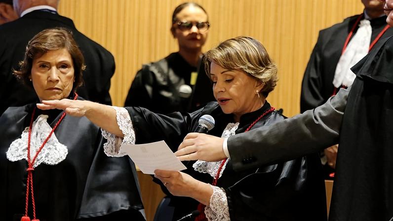 Desembargadora Janete Vargas Simões toma posse como primeira presidente mulher do TJES em 134 anos. Foto: TJ-ES
