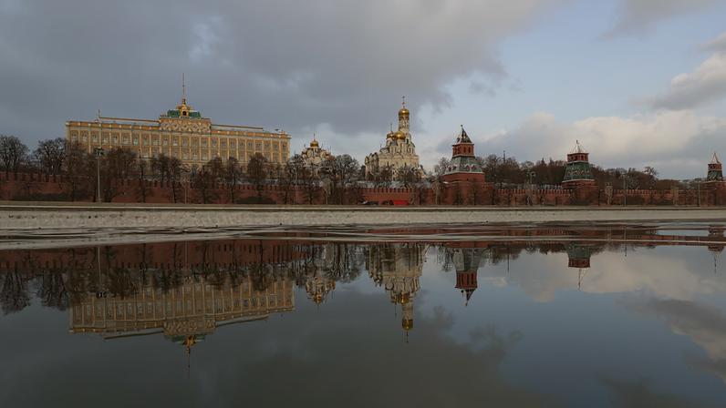 The Kremlin reflected in the Moskva River in central Moscow, Russia, December 29, 2025. REUTERS/Ramil Sitdikov