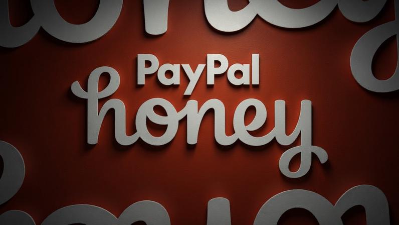 Vector illustration of the Honey and Paypal logos.
