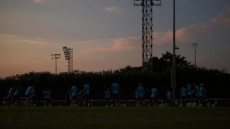 Treino do Flamengo durante a Copa Intercontinental (Foto: Adriano Fontes/Flamengo)