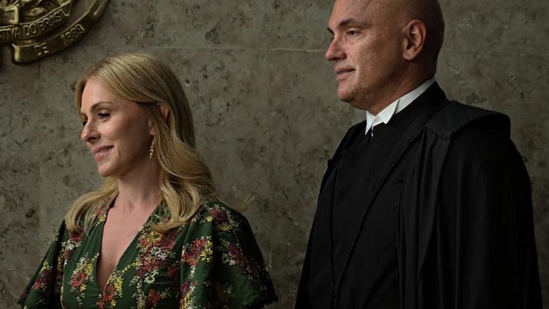A advogada Viviane Barci de Moraes, esposa o ministro do STF Alexandre de Moraes, durante a posse de Edson Fachin como presidente do Supremo