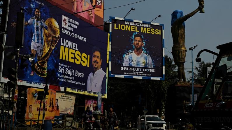 Messi participará da inauguração de estátua gigante em Calcutá, na Índia — Foto: Reprodução