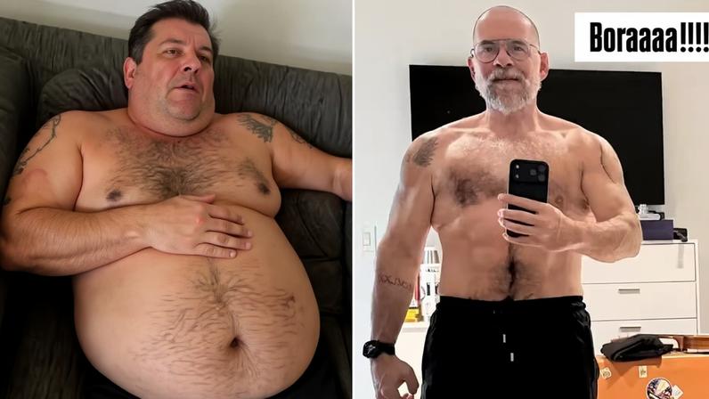 Antes e depois de Leandro Hassum — Foto: Reprodução/Instagram