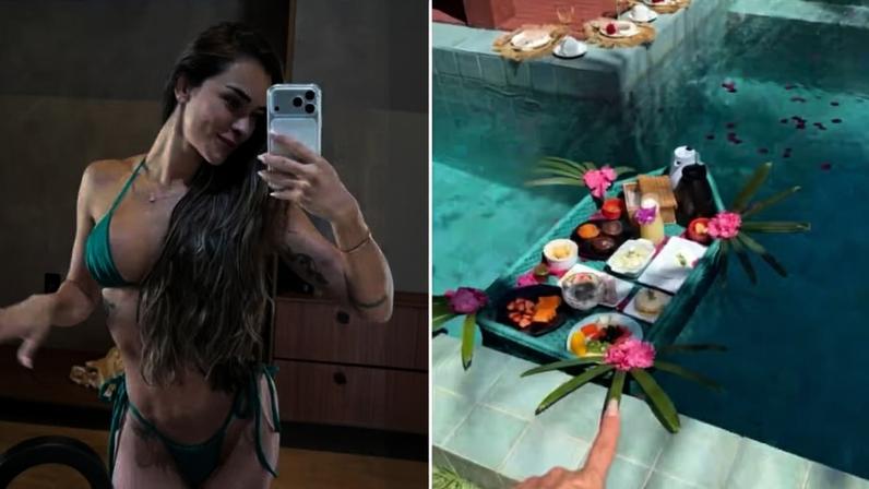 Tainá Castro mostra café da manhã em Alagoas — Foto: Reprodução/Instagram