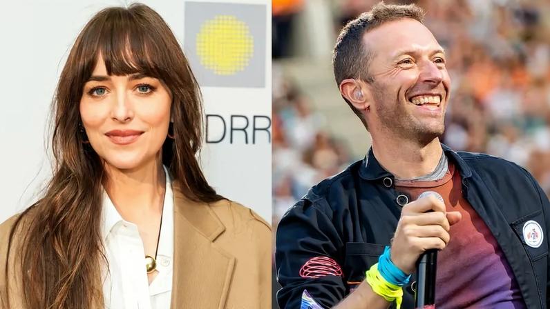Dakota Johnson e Chris Martin — Foto: Getty Images/ Wikipedia