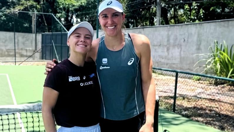 Bia Haddad Maia treinando na Austrália